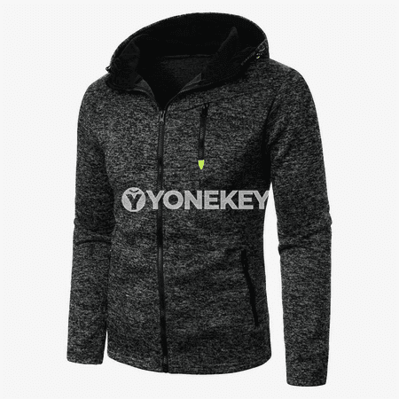 Erkekler üçin fermuarly ýyly sport hoodie kardigan