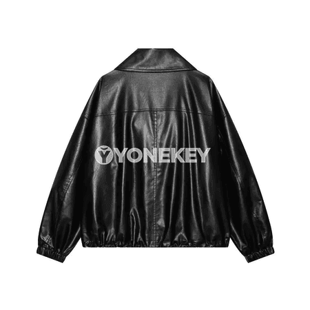 Aýal-gyzlar üçin gara vintage motosikl stilindäki jaket