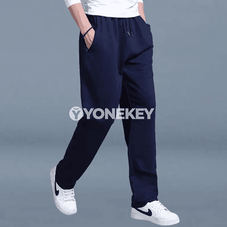 Erkekler üçin ýeňil elastik gündelik balaklar, giň ölçegli, L-5XL