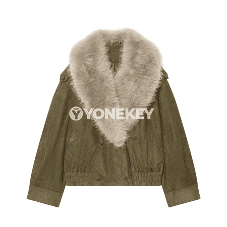 Zenanlar üçin vintage goşa düwmeli ýüňli ýyly jaket
