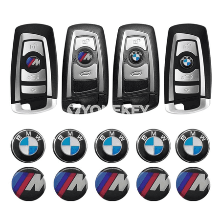 BMW M Performance üçin 3D açar logotip stikeri 11/14 mm