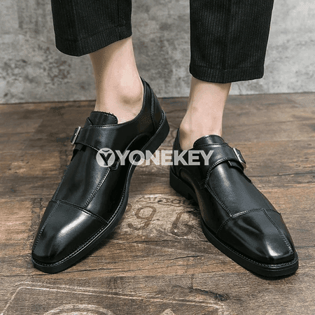 Erkekler üçin klassik ofis köwüşleri, PU deri, loafers