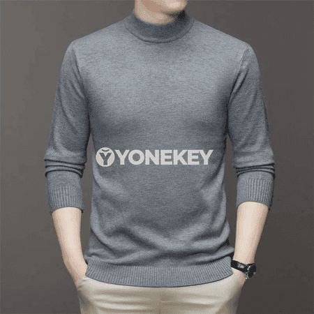 Erkekler üçin ýyly ýokary boýunly örülen köýnek, birnäçe reňkde