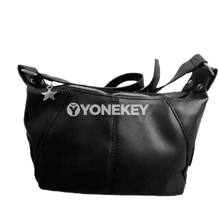 Aýal-gyzlar üçin gara crossbody sumka, gündelik we şäher stili