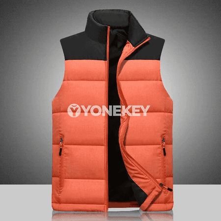 Erkekler üçin ýyly pamykly ýeňsiz ýelek, şäherçe stil