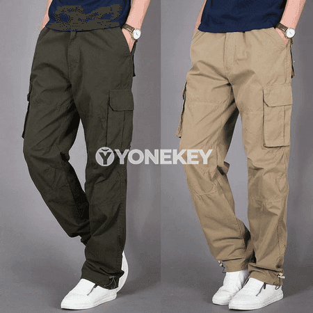 Erkekler üçin ýyly fleece cargo balaklar, köp jübüli