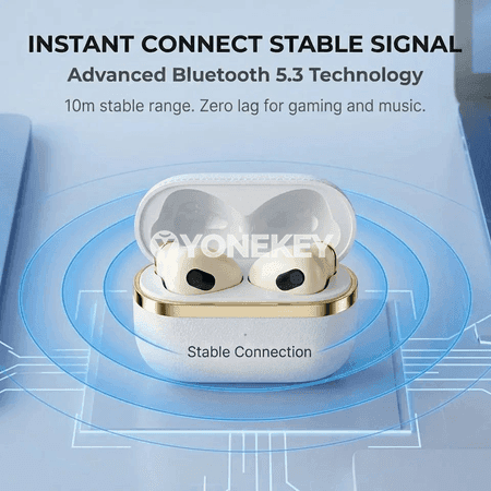Mini TWS simsiz Bluetooth nauşnikler, mikrafonly, güýçli ses