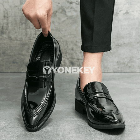Erkekler üçin klassik loafer aýakgaplar, toý we ofis üçin