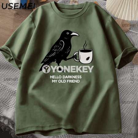 Retro garga şekilli çapagyly futbolka, erkekler we aýallar üçin