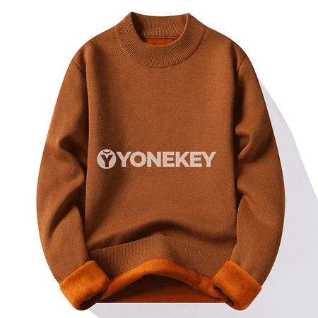 Erkekler üçin ýyly galyň fleece pulower, gündelik stil