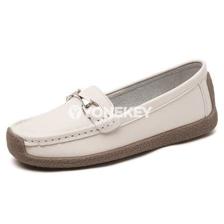 Zenanlar üçin ýeňil deri mokasinler, slip-on rahat aýakgaplar, 35-43