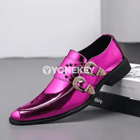 Erkekler üçin klassik biznes loafers köwüşleri, tokaly