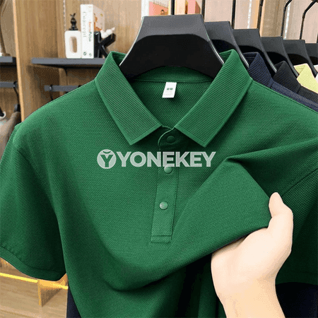 Erkekler üçin ýeňil, dem alýan polo köýnek, tomuslyk sport we gündelik