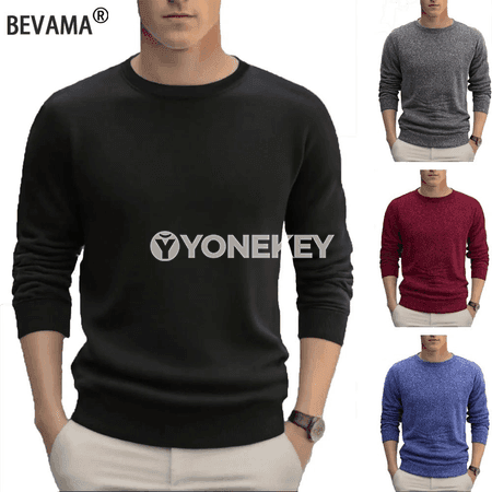 Erkekler üçin rahat giň kesimli ýyly pullover switer