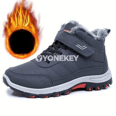 Erkekler üçin gyşda geýilýän ýyly snow boots, galyň platformaly