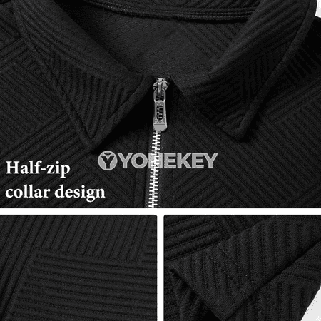 Erkekler üçin dem alýan polo köýnek, ýarym zip, ýaz-tomus