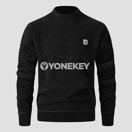 Erkekler üçin ýyly fleýsli turtleneck switer