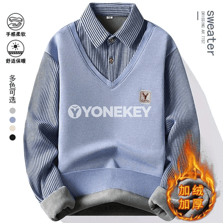 Erkekler üçin ýyly fleece polo futbolka, gyş üçin rahat ýyly geýim