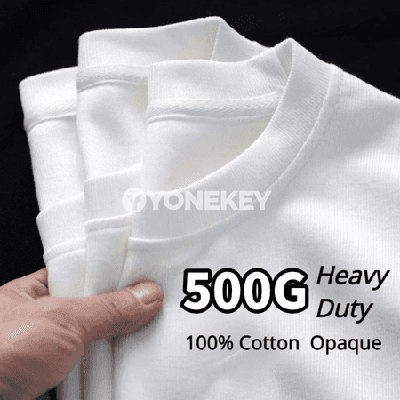 Erkekler üçin galyň pagtaly ýeňsiz futbolka, O boýun, 500 gsm