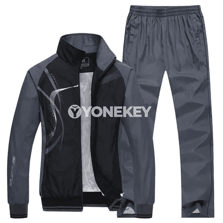 Erkekleriň sport kostýumy — ýaz güýz üçin 2 bölekli sport eşik