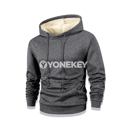 Erkekler üçin ýyly fleece kapýuşonly gyş switeri