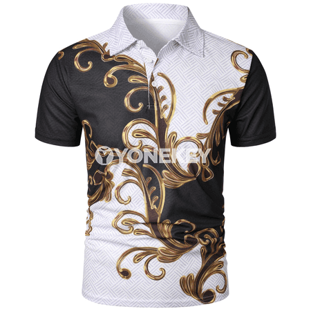 Erkekler üçin tomusky 3D çaply polo futbolka, gündelik stil