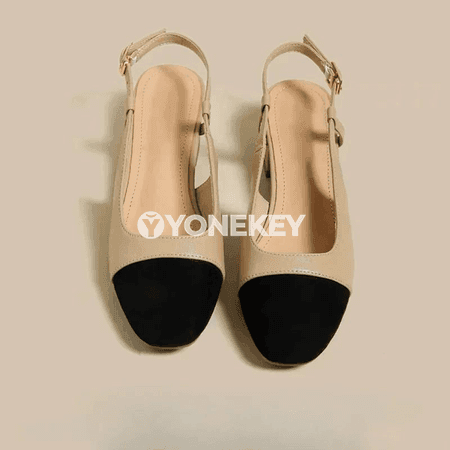 Aýallylar üçin fransuz stilde pes ökjeli elegan sandal köwüşler