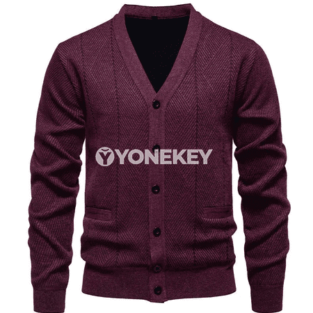 Erkekler üçin ýyly cardigan sviter-kurtka, jübili, zipli