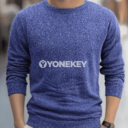 Erkekler üçin rahat giň kesimli ýyly pullover switer
