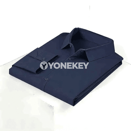 Erkekler üçin sypaýy uzyn ýeňli formal köýnek, ofis üçin amatly model