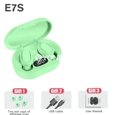 NEW E7S TWS simsiz Bluetooth 5.0 nauşnik, mikrofonly, suw geçirmez