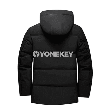 Erkekler üçin ýyly kapýuşonly gyş kurtkasy, giňeldilen gündelik model