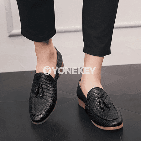 Erkekler üçin rahat deri loafers — klassiki gündelik aýakgap
