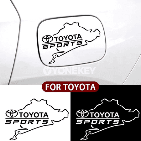 Toyota üçin ýangyç gapagy stikeri, emblemaly bezeg dekaly
