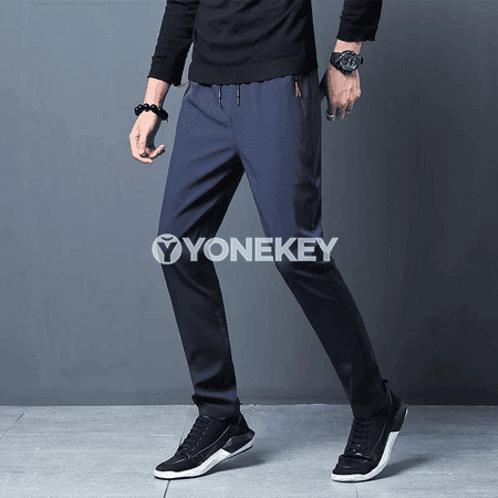 Erkekler üçin gündelik klassik balaklar — elastik boýun, slim fit