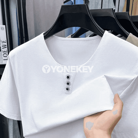 Erkekler üçin ýeňil, dem alýan slim fit henli futbolka