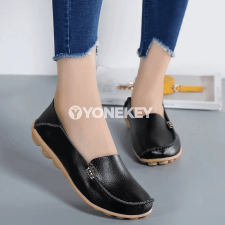 Zenanlar üçin bezegli lakly baletka köwüşleri, ýeňil loafers