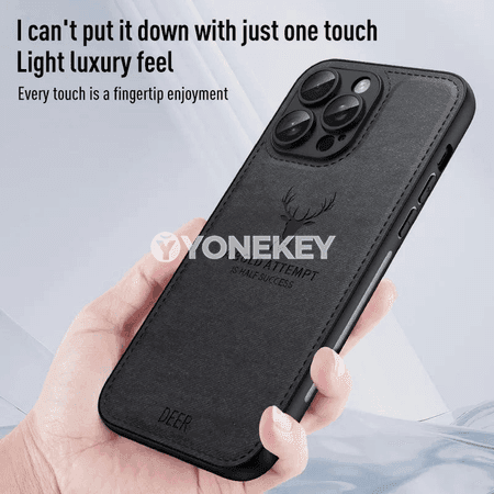 iPhone üçin deri dokaly keýikli gorag örtügi