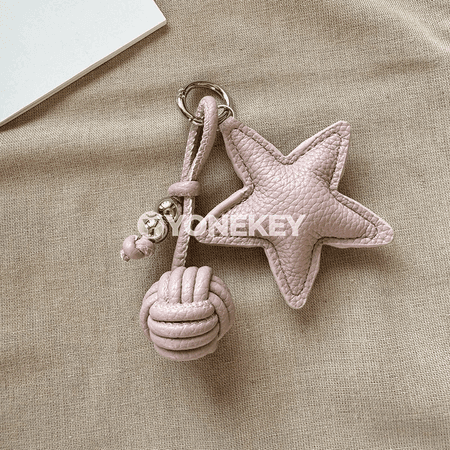 DIY sumka üçin elde ýasalan ýyldyzly açar halka, ajaýyp bezeg