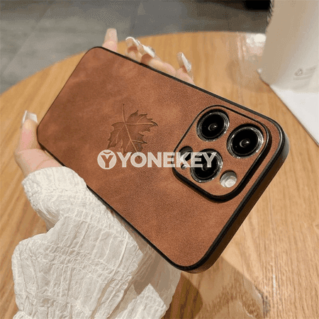 iPhone üçin mat ýüpek deri gorag örtügi, tüsse garşy