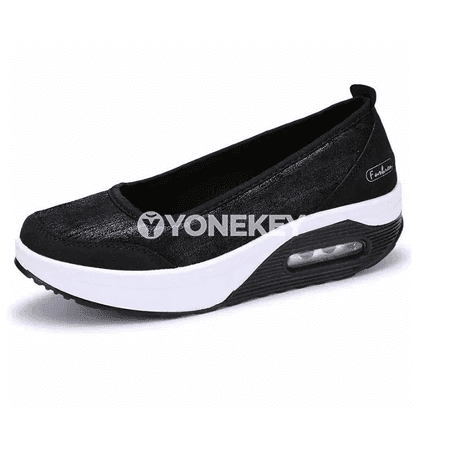 Zenanlar üçin gündelik slip-on loafer köwüşler, giň agyzly rahat model
