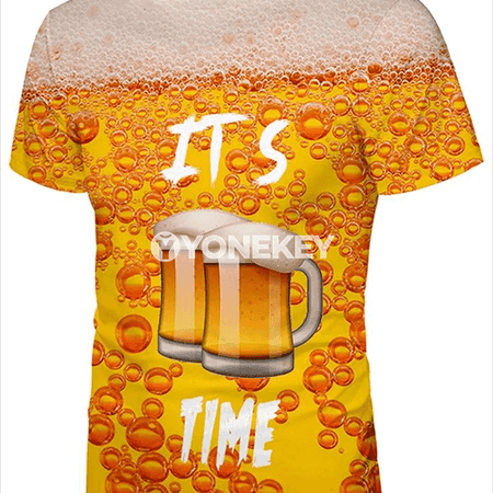 Erkekler üçin 3D oktýabr festiwal futbolkasy, vintage stil