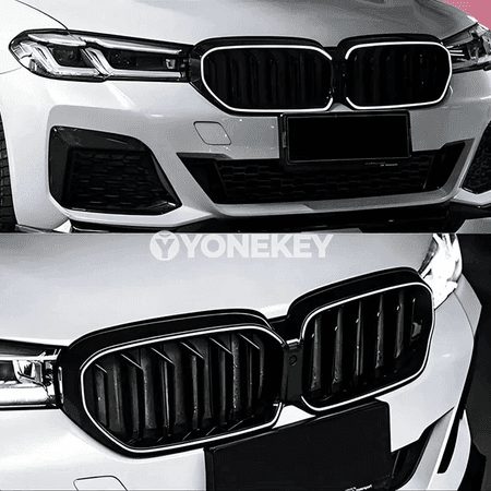BMW 5 Series G30/G31 üçin LED öň radiator gözenegi, Glossy Black