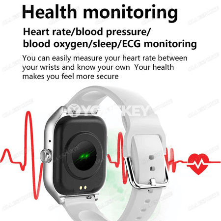 2.01 dýuýmlyk ekranly akylly sagat, sport we fitnes üçin, Bluetooth jaňly