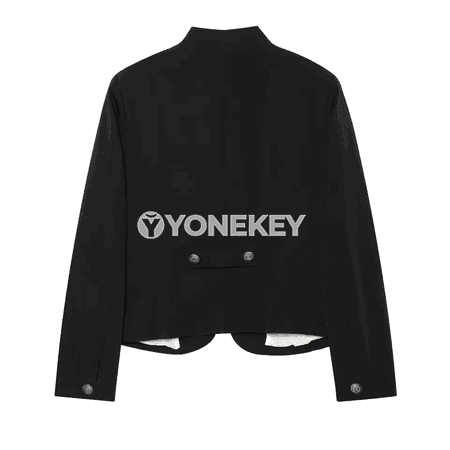 Aýally ýeňil boýunly uzyn ýeňli düwmejikli moda penjek
