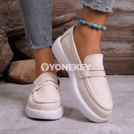 Zenanlar üçin ýaz-güýz klassik loafers, rahat we ýeňil