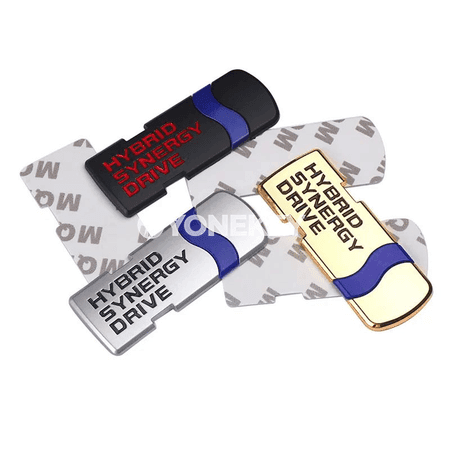 Toyota üçin 3D HYBRID metal awto emblem stiker