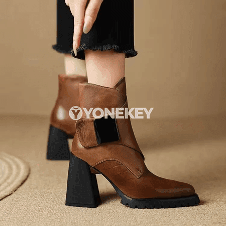 Zenanlar üçin posaly ökje aýakgap, moda orta galstukly ädikler