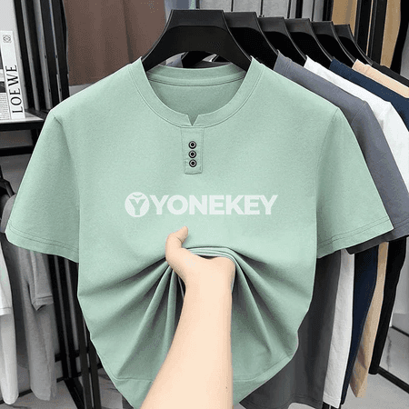 Erkekler üçin tomusky üç düwmeli rahat Henley futbolka