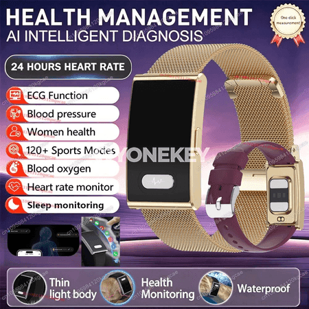 EKG, HRV, beden temperaturasy gözegçiligi bolan akylly bileklik, GPS